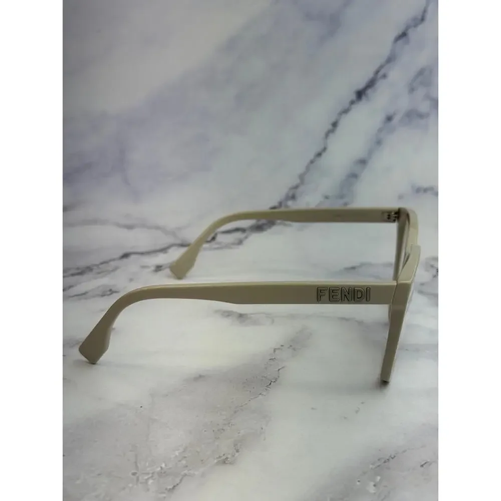 NEW Fendi FE50087I Bone White Oversized Square Eyeglasses Frames